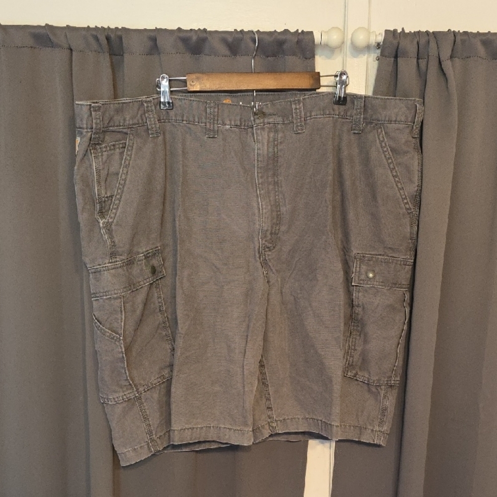 Carhartt‎ Men's Cargo Shorts Gray Relaxed Fit Multiple Pockets Sz 50 EUC